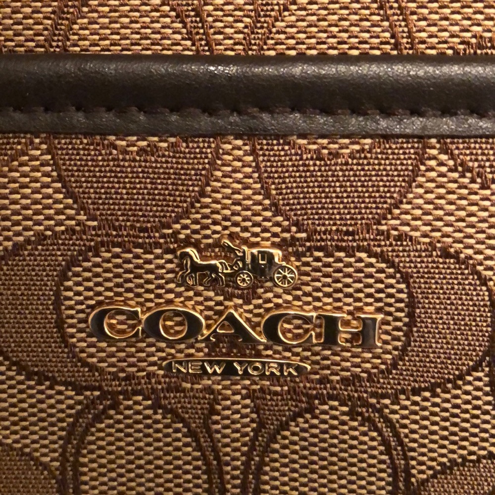 Coach Signature Canvas Crossbody Purse Khaki - Picture 4 of 8